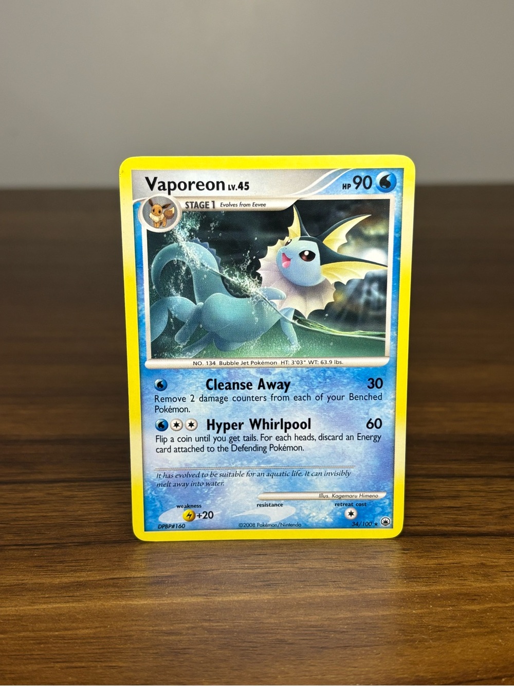 Vaporeon Pokemon TCG Majestic Dawn Rare Non Holo 34/100